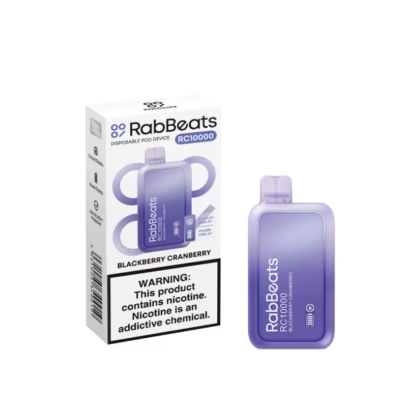 RabBeats RC10000 Rechargeable Disposable Vape - 10000 Puffs - Blue Razz Ice - Image 2