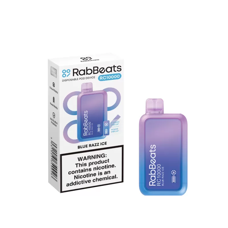 RabBeats RC10000 Rechargeable Disposable Vape - 10000 Puffs - Blue Razz Ice - Image 3