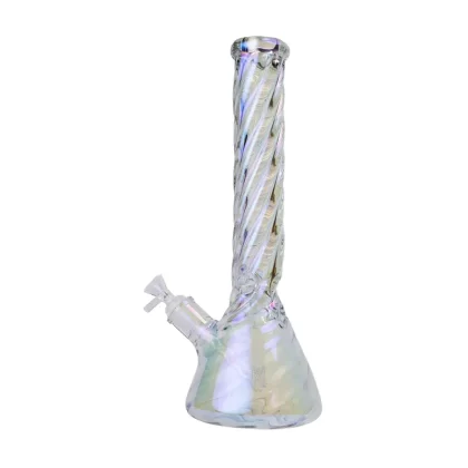 Human Grade – Twisted Iridescent Beaker 15″ - Ejuicewarehouse