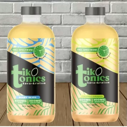 TikTonics Kava + Kratom Extract Shot 2oz - flavor size#Pineapple Paradise Single Bottle>Pineapple Paradise Full Case (12ct)>Berry Bliss Single Bottle>Berry Bliss Full Case (12ct) (25017C)