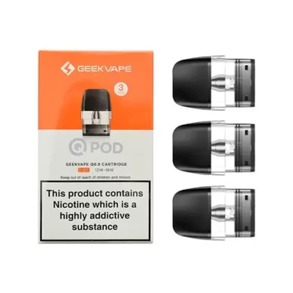GeekVape Q Replacement Pod 2ml (0.6/0.8/1.2 Ω) - 0.6 OHMS, 0.8 OHMS