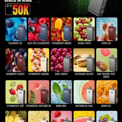 Waka Blade 50000 Puffs Disposable Vape In UAE - Banana Ice, Blue Razz Blackberry