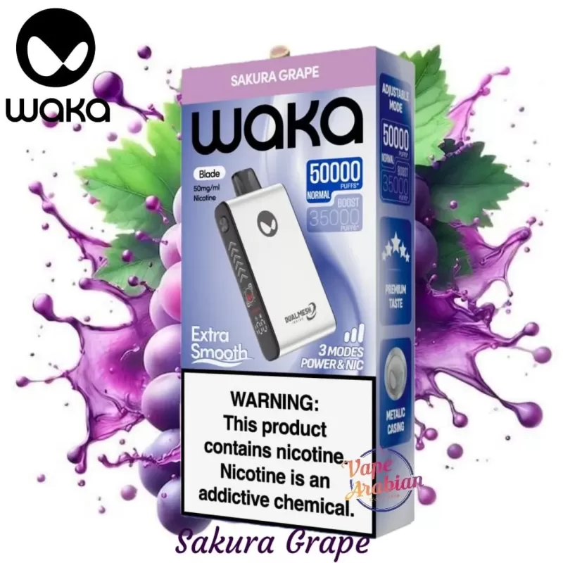 Waka Blade 50000 Puffs Disposable Vape In UAE - Banana Ice, Blue Razz Blackberry - Image 2