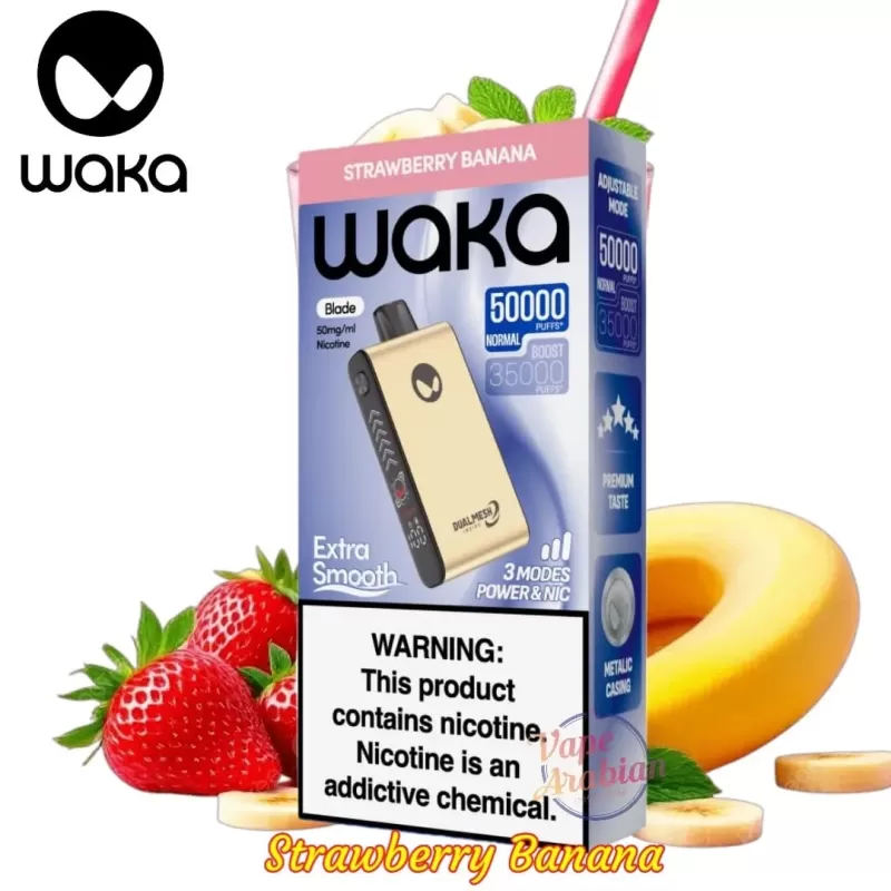 Waka Blade 50000 Puffs Disposable Vape In UAE - Banana Ice, Blue Razz Blackberry - Image 3