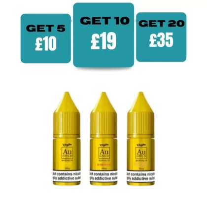 Kingston Au Gold Bar Salts 10ml E-liquids - Raspberry Pineapple / 20mg