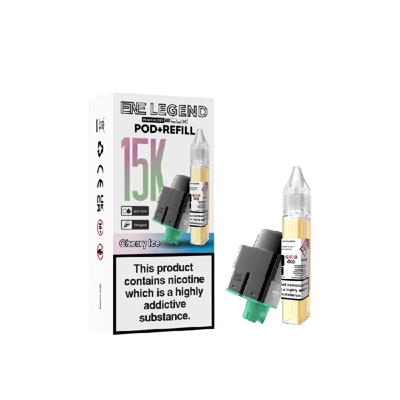 Elux ENE Legend 15k Prefilled Pod Cherry Ice - Nicotine Strength#20mg (94DE9A)