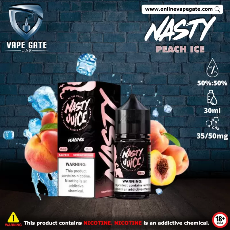Peach Ice - Nasty 30ml - 50 mg