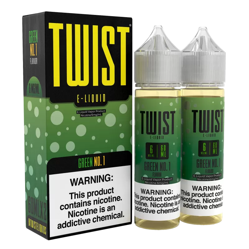 TWIST E-Liquid - Green No.1 - 120ML E-Liquid (Twin 60ML Pack) - 3MG