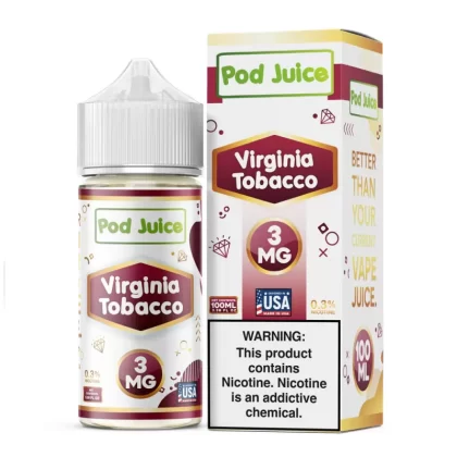 Pod Juice - Virginia Tobacco - 100ML E-Liquid - 0MG