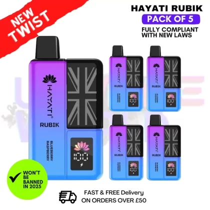 Hayati Rubik 7000 Puff Blueberry Raspberry [PACK OF 5]