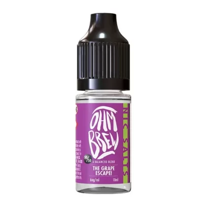 The Grape Escape By Ohm Brew Balanced Blends 10ml Salt - Nicotine Strength#12mg (Salt)>6mg (Salt)>18mg (Salt)>3mg (Salt)