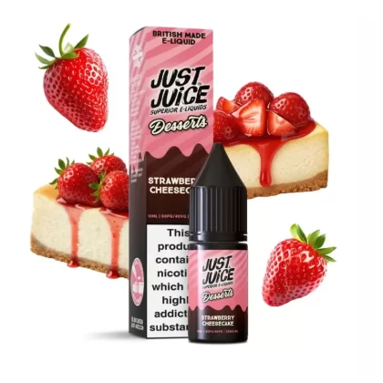 Just Juice Strawberry Cheesecake – 10mg Salt Nicotine E-Liquid