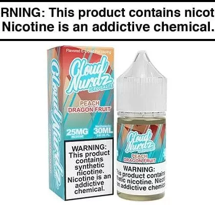 PEACH DRAGONFRUIT ICED BY CLOUD NURDZ SALT 30ML - Vapejuice
