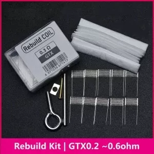 DIY Rebuild Kit V2 for GTX 0.2 0.3 0.4 0.6ohm Coil Head Vaporesso Gen Nano GTX Go Target PM80 Swag PX80 and Xros Vape devices