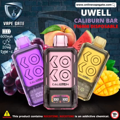 Uwell - Caliburn Bar S16000 Disposable Vape - Grape Ice / 20 mg