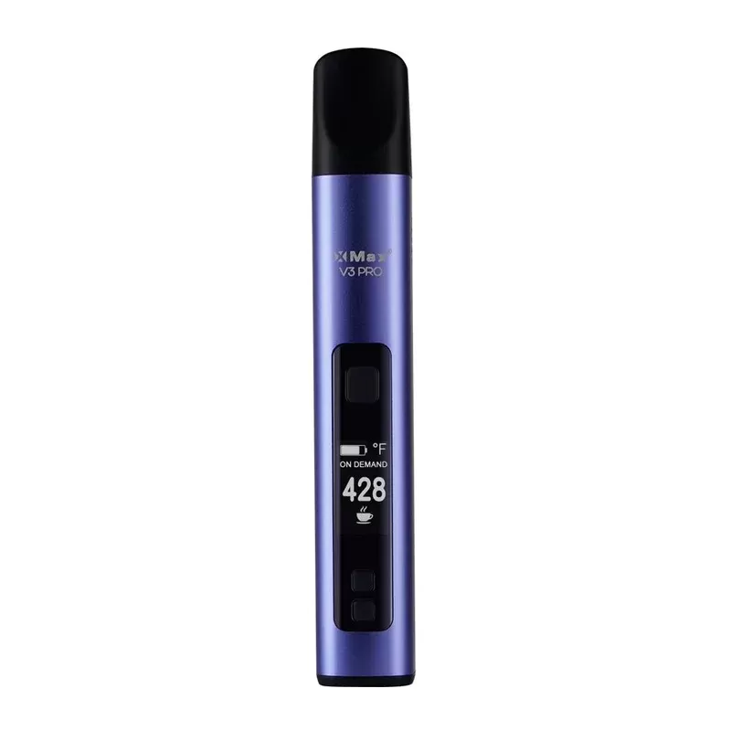 XMax V3 Pro Vaporizer - Color#Black>Silver Gradient>Purple (0C88A2)