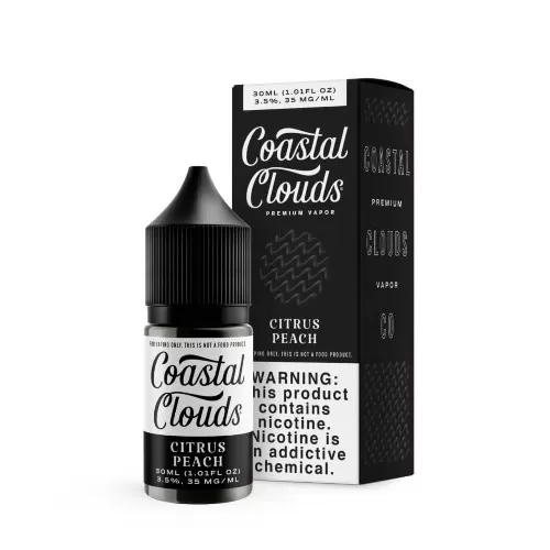 Coastal Clouds Salt E-liquid – Citrus Peach 30ml