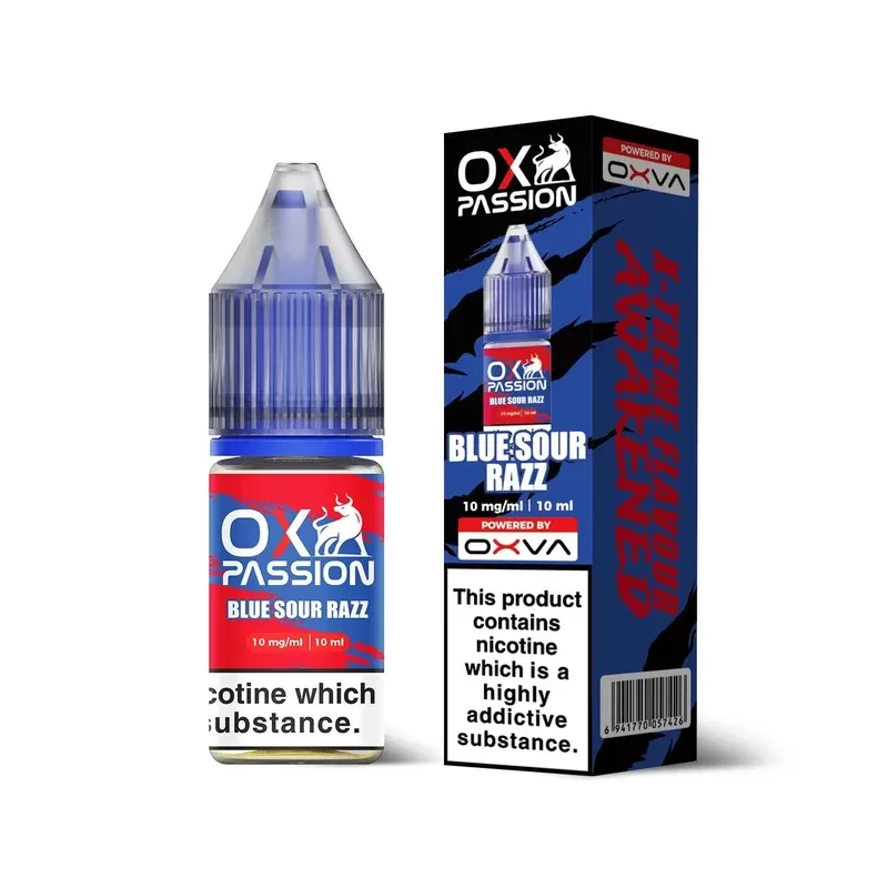 Blue Sour Razz 10ml Nic Salt By Ox Passion - Nicotine Strength#20mg (Salt)>10mg (Salt)