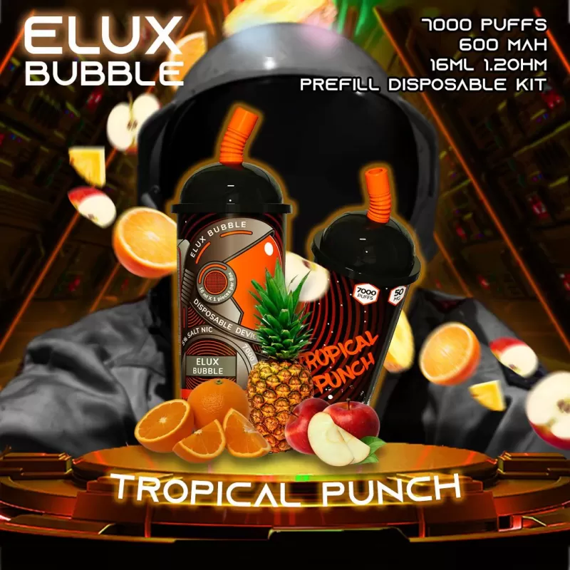 ELUX BUBBLE 7000 PUFFS DISPOSABLE VAPE POD - Blueberry Ice, Jungle Juice - Image 3