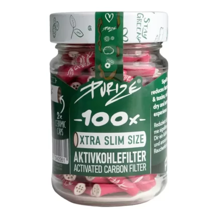 PURIZE Glass I XTRA Slim Size 100 Jar | Assorted Colours - 6mm - Organic