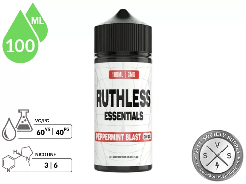 Peppermint Blast On Ice Ruthless Essentials 100ml - Image 2