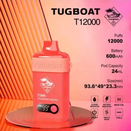 Tugboat T12000 Disposable Vape – Best Vape Kits UAE - Vapesmokezone