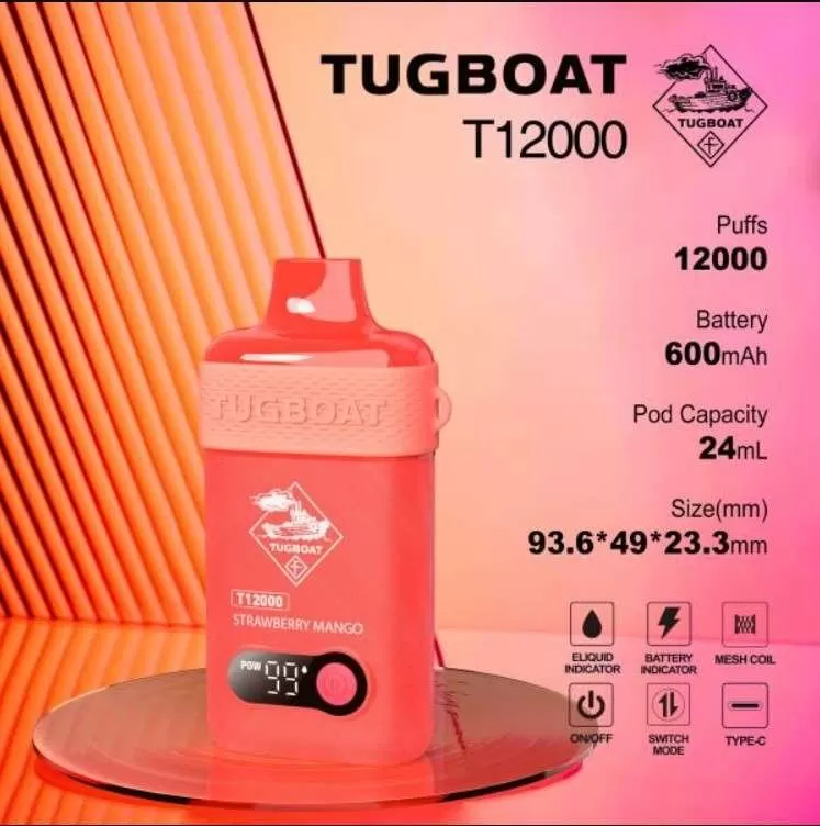 Tugboat T12000 Disposable Vape – Best Vape Kits UAE - Vapesmokezone