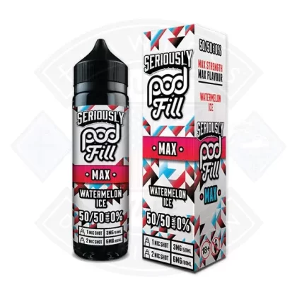 Doozy Vape Seriously Pod Fill MAX 50/50 – Watermelon Ice 40ml 0mg Shortfill E-Liquid - Eliquidsupply