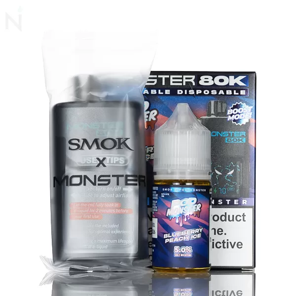 SMOK x Pod Monster 80K Puffs Refillable Disposable - Cool Mint - Image 2