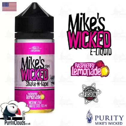 Mike’s Wicked Raspberry Lemonade Shake n Vape E-Liquid (50ml 0mg)