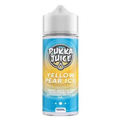 YELLOW PEAR ICE E LIQUID BY PUKKA JUICE 100ML 70VG