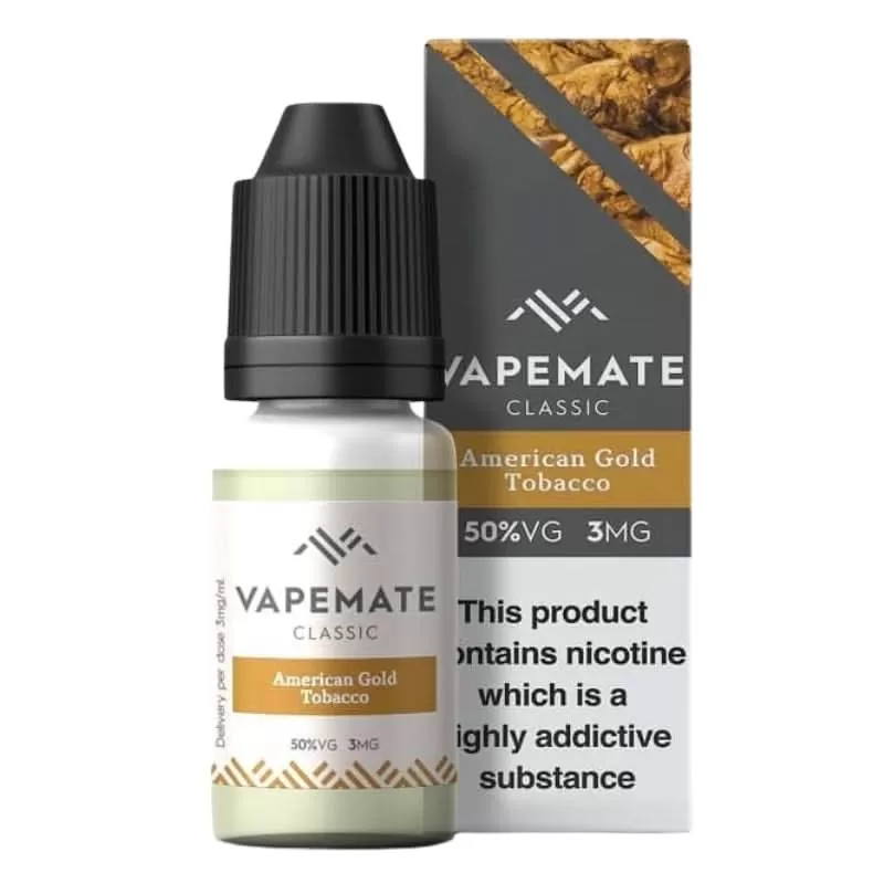 American Gold Tobacco E-Liquid by Vapemate (10ml) - 18mg