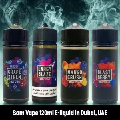 Sam Vape 120ml E-liquid in Dubai, UAE - Berry Crush, Blast Berry (5B41B3)
