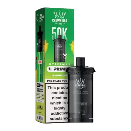 Al Fakher Hypermax Prime 50K Prefilled Pods Lemon Lime - 20mg