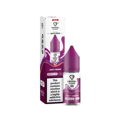 Crystal Clear Juicy Grape 10ml Nic Salt E-liquid - Vape Product, Vape Product