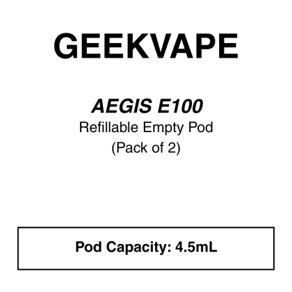 Geekvape – E100i – Aegis Eteno – Replacement Pods – Pack of 2 - Black, Blue