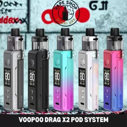 VOOPOO DRAG X2 Pod System Kit in Dubai - Colorful Silver, Grey Metal (A2C1D0)