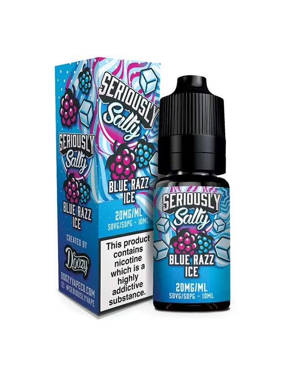 Seriously Salty Blue Razz Ice Nic Salt E-Liquid - 10mg