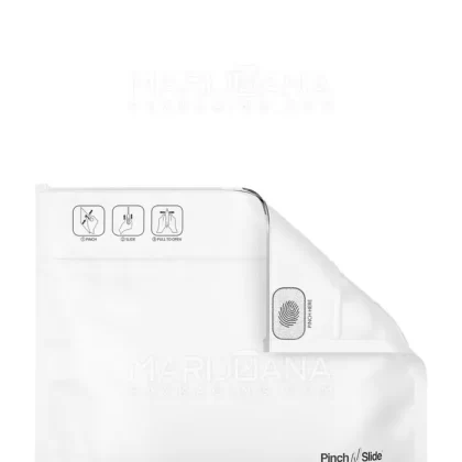 Child Resistant | Pinch N Slide ASTM Matte White PCR Mylar Exit Bags | 12in x 9in – 56g – 250 Count