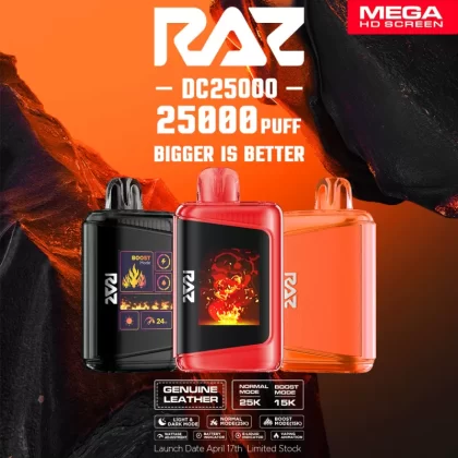 RAZ LTX 25K Puff Disposable Device – 25000 Puffs - Raspberry Limeade