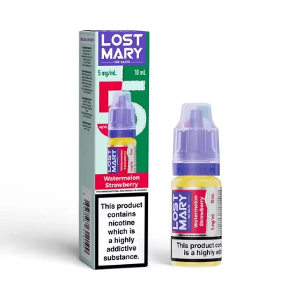 Lost Mary Nic Salt E-Liquid Watermelon Strawberry 10ml - Nicotine Strength#20mg>10mg>5mg (A298F8)