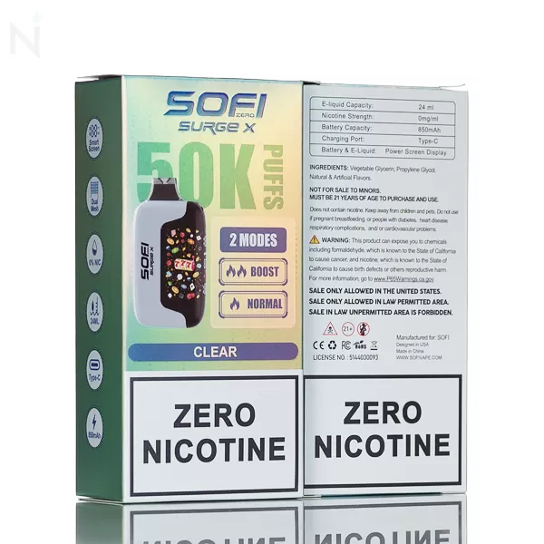 SOFI Surge X 50K 50000 Puffs Dual Mesh No Nicotine Disposable Vape - Image 3