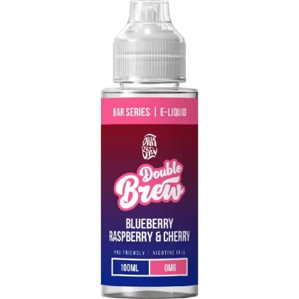 Ohm Brew Double Brew 100ml Shortfill E-Liquid Blueberry Raspberry & Cherry