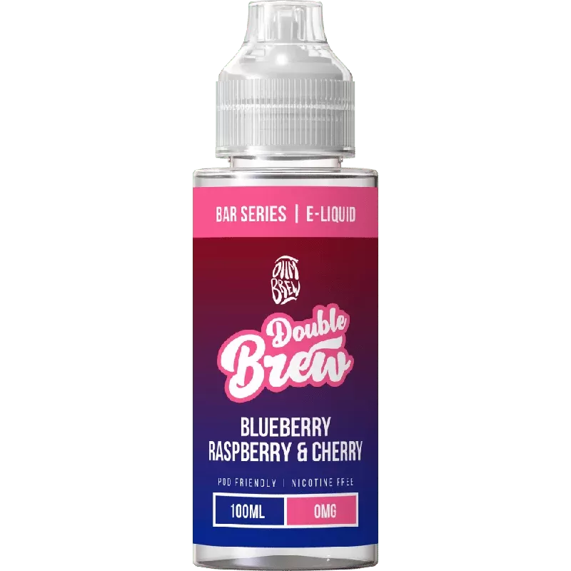 Ohm Brew Double Brew 100ml Shortfill E-Liquid Blueberry Raspberry & Cherry