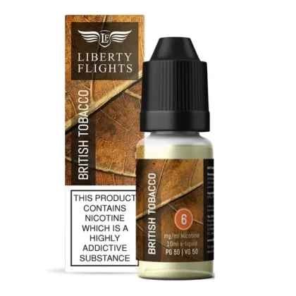 British Tobacco E-Liquid by Liberty Flights (10ml) - 18mg