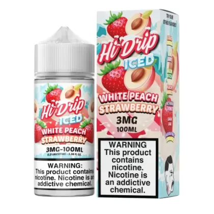 White Peach Strawberry ICED by Hi-Drip 100ml - Vape Product, Vape Product