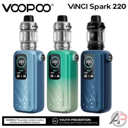 Voopoo Vinci Spark 220W Box Mod Starter Kit Device - Dark Red, Midnight Black