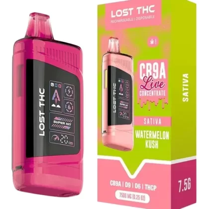 Watermelon Kush Lost THC CB9A Live Concentrate V2 Disposable 7.5G - Vape Store