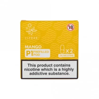 Elf Bar Mate 500 P1 Mango Mate P1 Nic Salt E Liquid Pods (2 x 2ml)