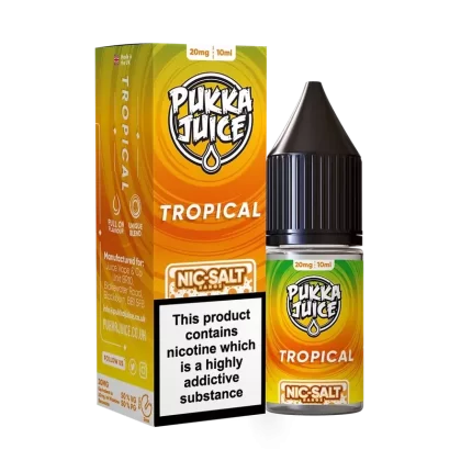 Pukka Juice Nic Salt E-Liquid Tropical - Nicotine Strength#20mg>10mg
